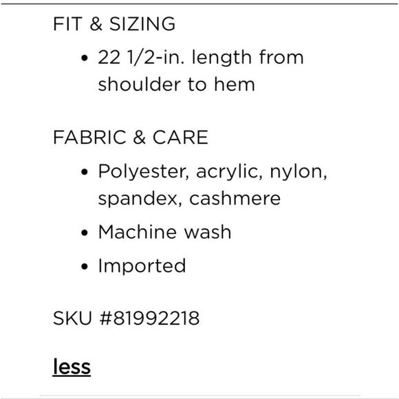 Simply Vera Wang Luxe Cashmere Blend Pullover Polo Sweater Sz XS NEW - Picture 11 of 12